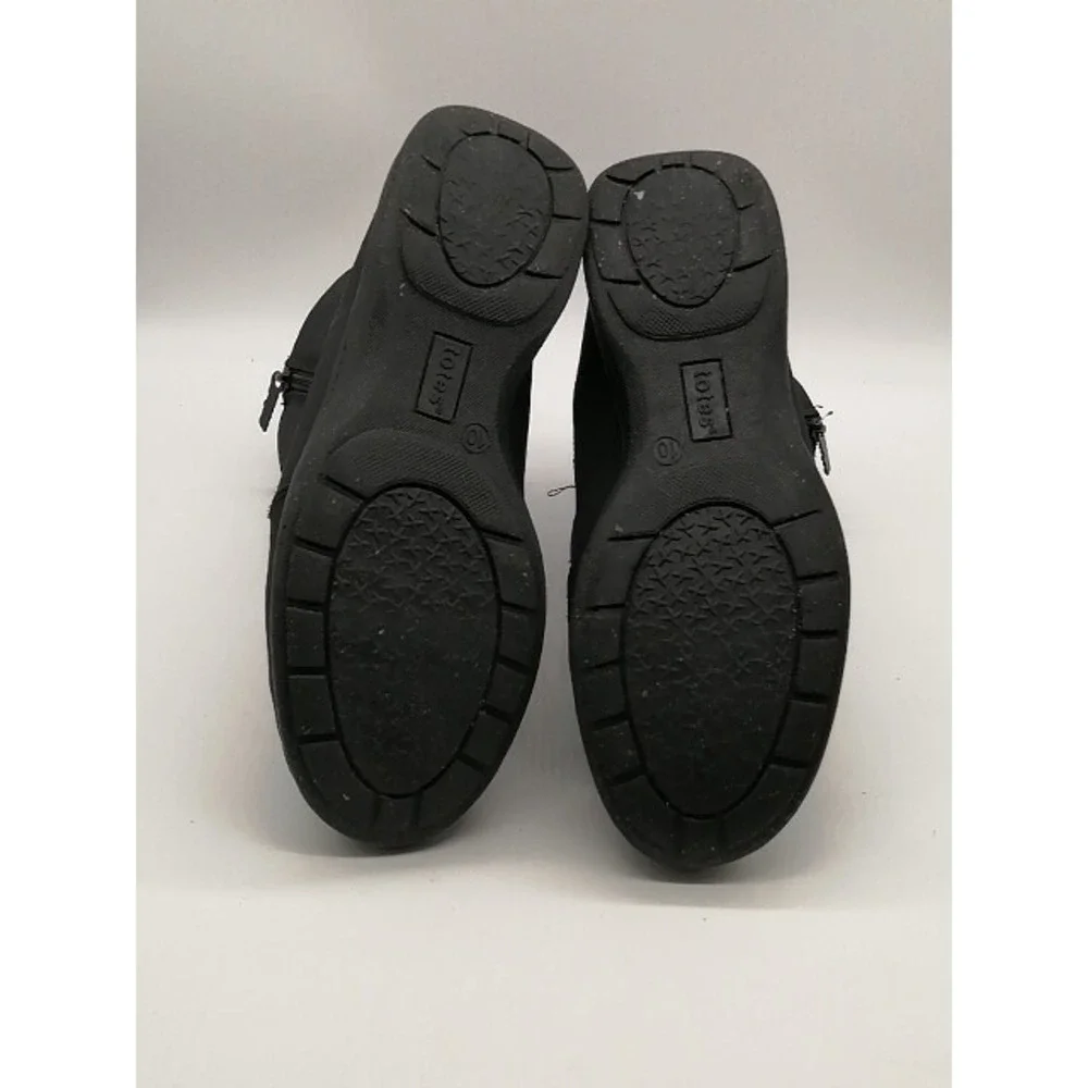 Totes Boots Womens Katelyn Black 10 All Weather Shoes Waterproof Mid Calf Zip